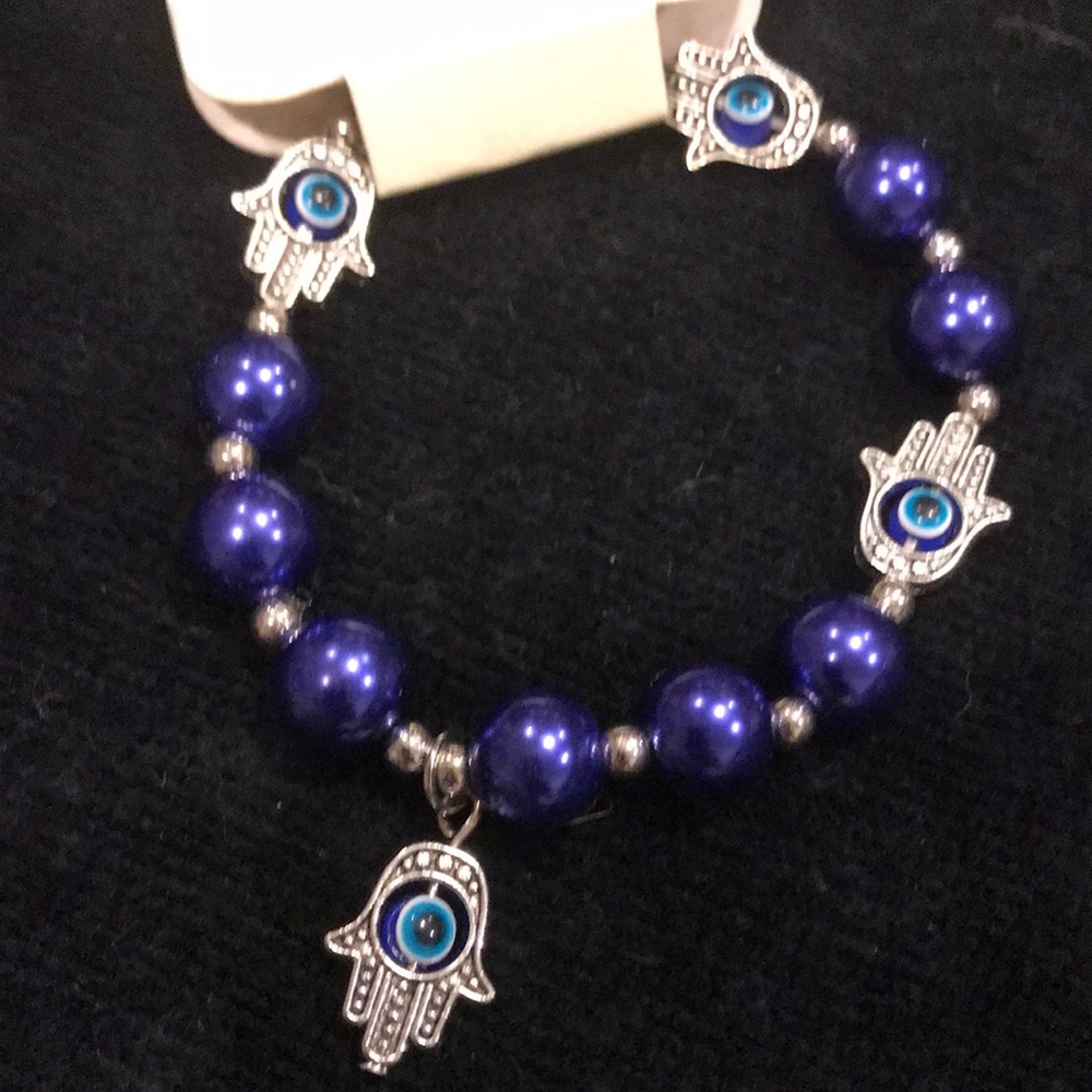 NEW Hamsa Hand of Fatima protective eye bracelet
